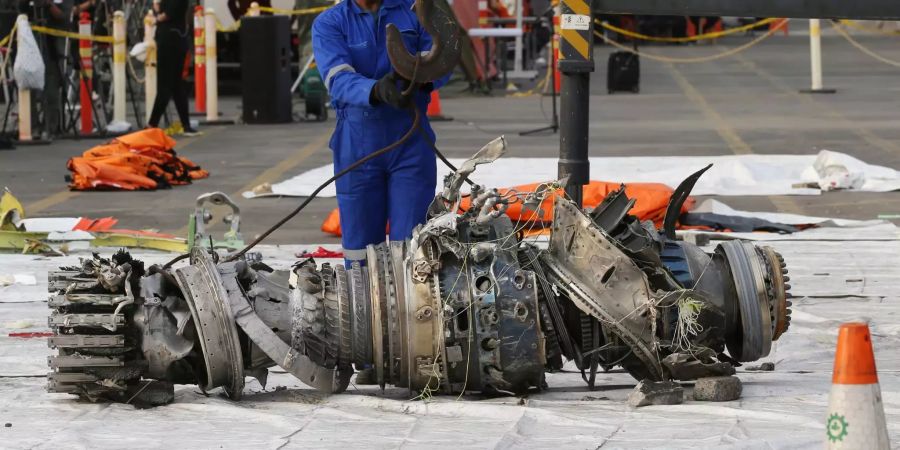 Motor der abgestürzten Boeing.