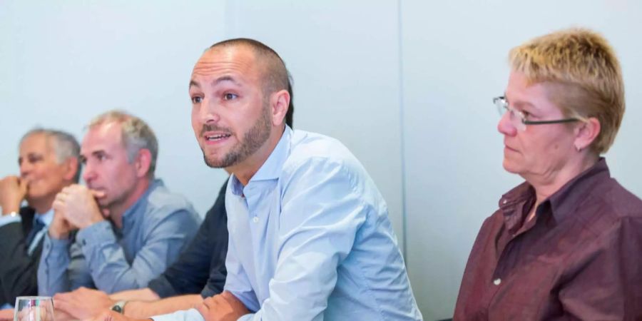 Mathias Reynard bei einer Pressekonferenz der Olympiasession 2026.