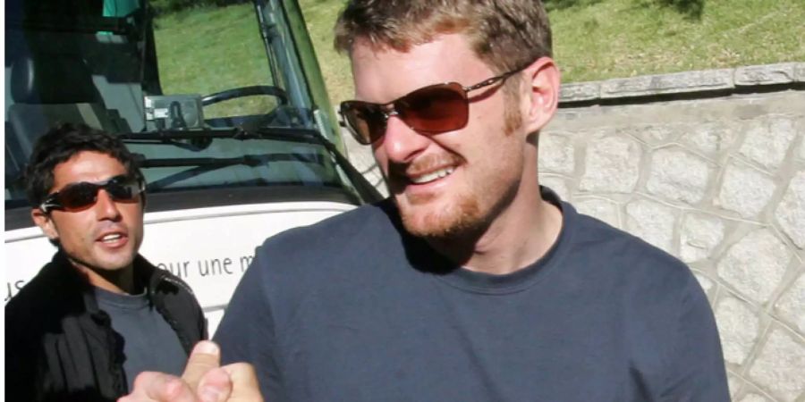 Floyd Landis schüttelt die Hand eines Fotografen (Archivbild).