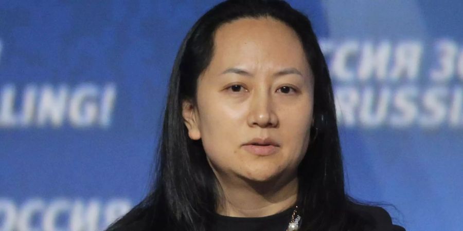 Meng Wanzhou, Finanzchefin des chinesischen Telekommunikationsriesen Huawei, während einer Diskussion.