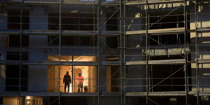 Die Baustelle der «Stiftung Gemeinnütziger Wohnungsbau Letzigraben» in Zürich.