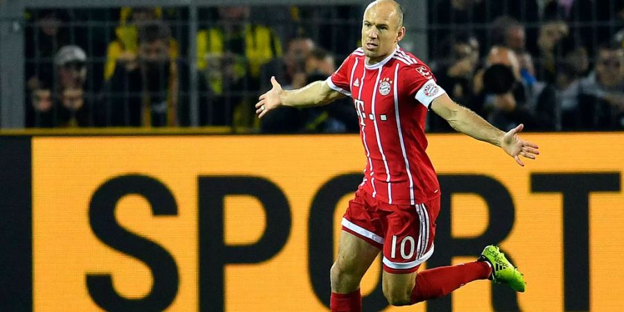 Robben bringt die Bayern nach einer Viertelstunde in Führung.