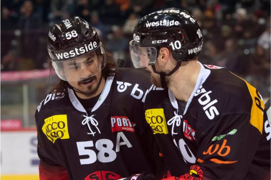 Die SCB Captains Eric Blum (links) und Tristan Scherwey (rechts).