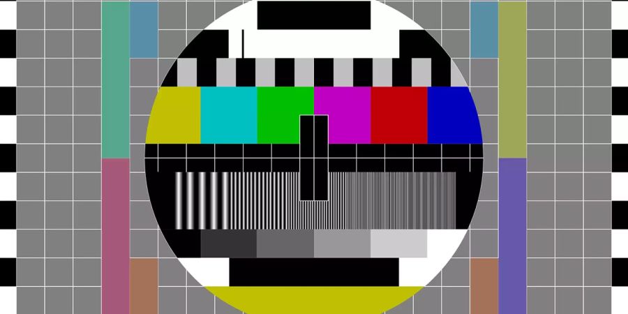 Das Testmuster eines Fernsehprogramms.