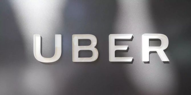 Das Unternehmenslogo des Fahrdienstleisters Uber.