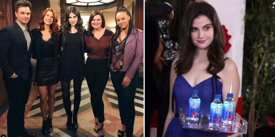 Links: Kelleth Cuthbert am Set von «The Bold And The Beautiful». Rechts: Cuthbert an den Golden Globes.