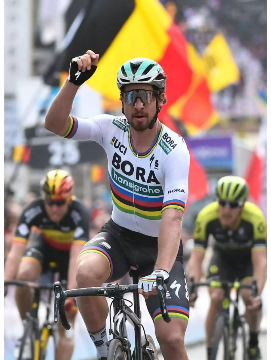 Der Slowake, neu mit kürzeren Haaren, gewinnt zum dritten Mal Gent-Wevelgem.