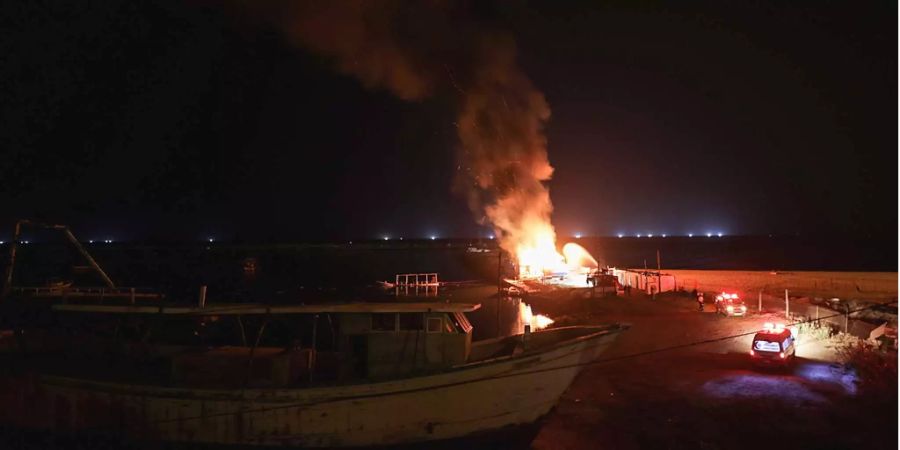 Die israelische Luftwaffe griff in der Nacht auf Mittwoch Ziele der Marine an.