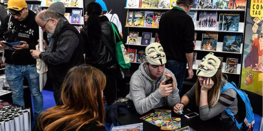 Besucher der Leipziger Buchmesse