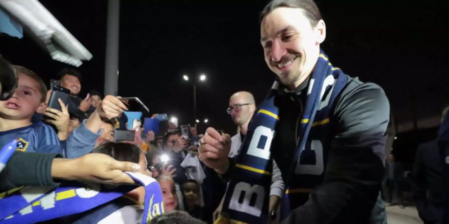 Zlatan Ibrahimovic bei seiner Ankunft in Los Angeles.