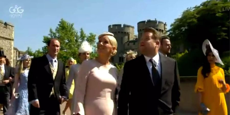 US-Komiker James Corden und seine Frau Julia Carey bestaunen das Schloss Windsor.