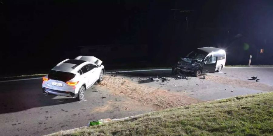 Das Polizeitfoto vom Unfall am 26. März 2018. Bei beiden Autos entstand Totalschaden.