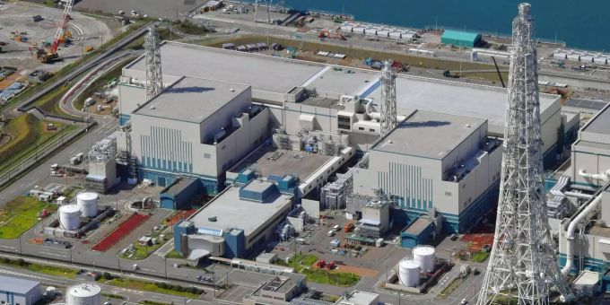 Die Atomruine in der Nähe von Fukushima. nuklearkatastrophe von fukushima