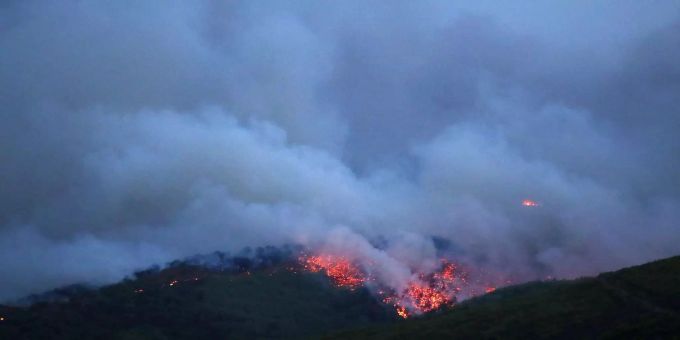 Grossbrand in Griechenland. waldbrand