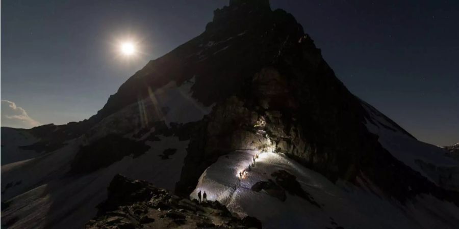 Der Bergsteiger verunfallte über dem Hörnligrat am Matterhorn.