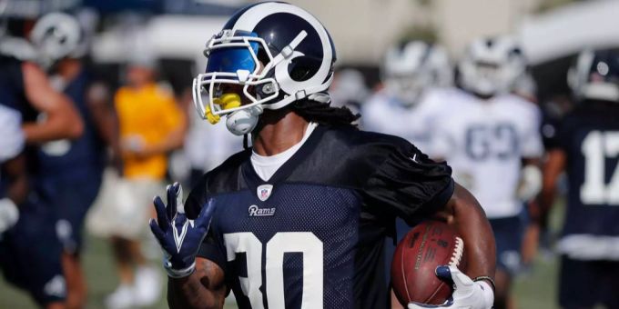 Todd Gurley während des Trainig Camps der Los Angeles Rams. Todd Gurley während des Trainig Camps der Los Angeles Rams.