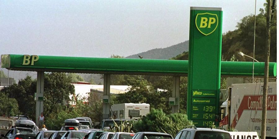 Eine BP-Tankstelle in Spanien.