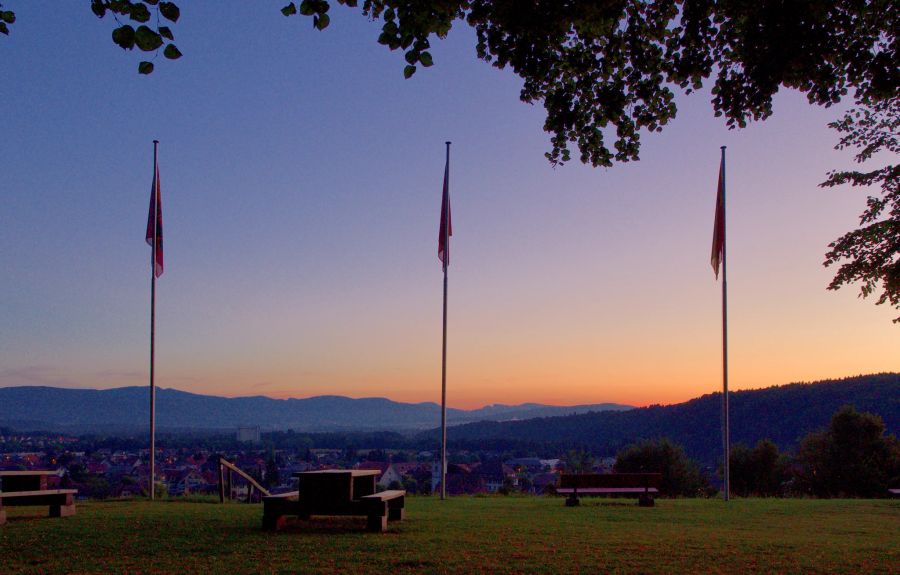 Das Berg-Panorama von Roggwil aus.