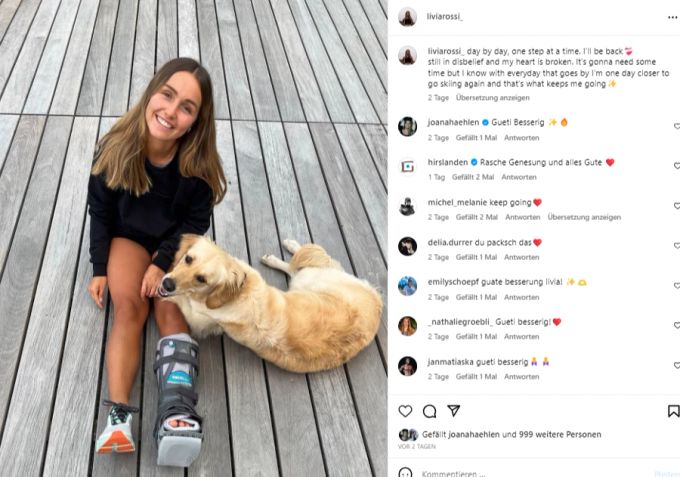Die Schwyzerin Livia Rossi nach ihrer Operation. Livia Rossi