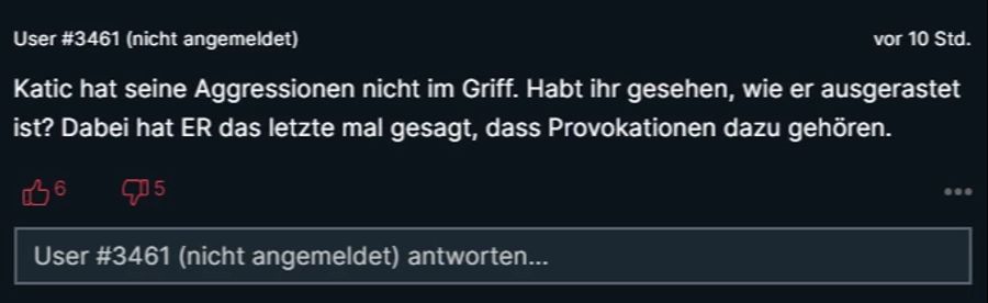 Der FCZler habe schliesslich gesagt, dass Provokationen dazugehören...