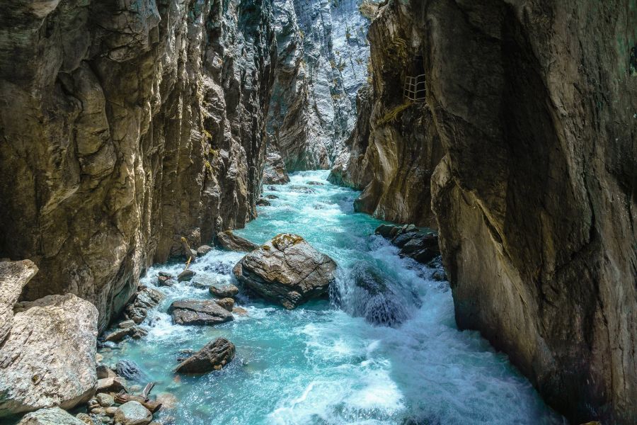 Schlucht, Rosenlaui, Gletscher, Wasser