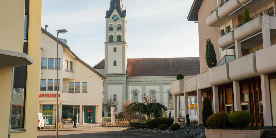 Der Dorfkern der Gemeinde Schötz im Kanton Luzern.