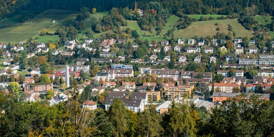 Blick auf Neuwiesen im Stadtkreis 1 in Winterthur.