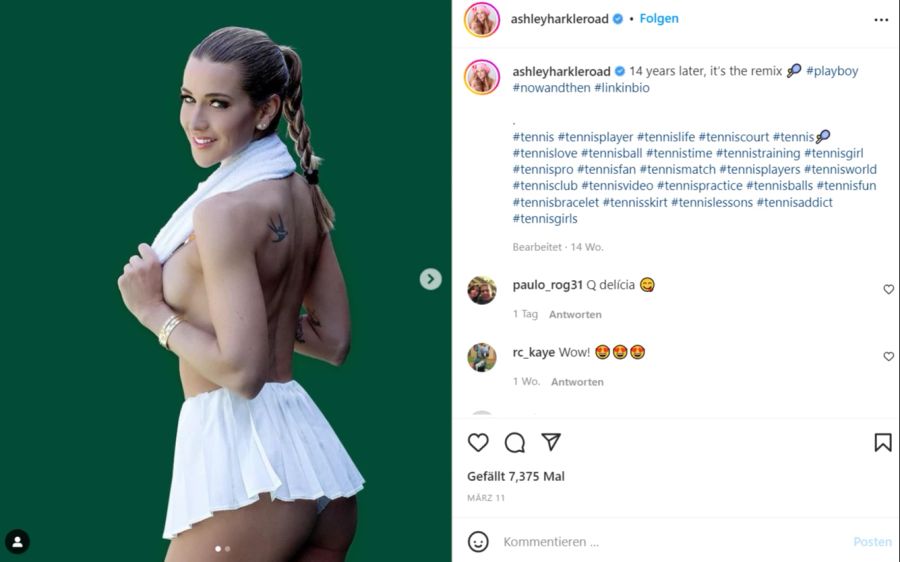 Ashley Harkleroad posiert für ihre Fans auf Instagram.