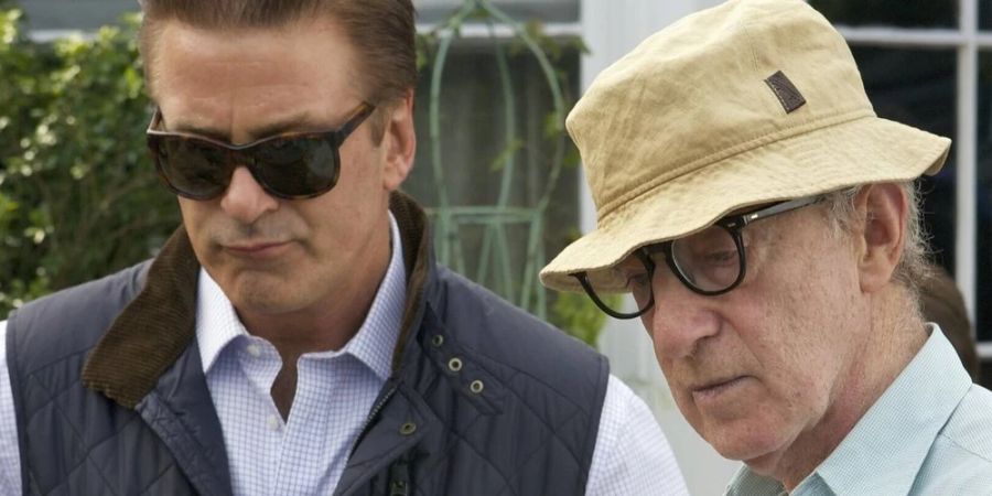 Alec Baldwin (l.) und Woody am Set des Films «Blue Jasmine».