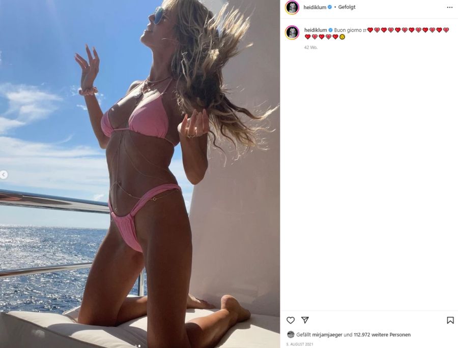 Auch Mama Heidi Klum setzt ihren Körper gerne im Bikini in Szene.