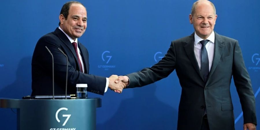 Al-Sisi (l.) und Scholz