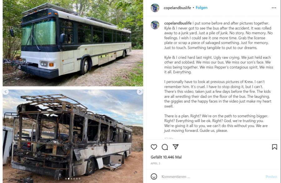 In dem Bus der Familie Copeland aus den USA kommt es zu einer Gas-Explosion.