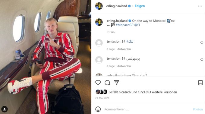 Erling Haaland wird künftig für Manchester City auftreten. Erling Haaland