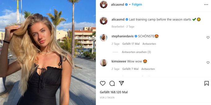 Alica Schmidt war bei Olympia 2021 als Ersatzläuferin dabei. Alica Schmidt