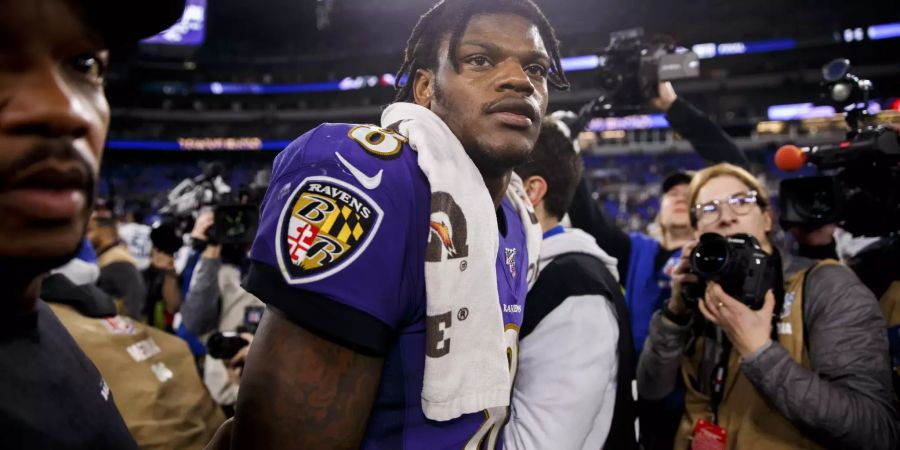 Ist ab sofort der bestbezahlte Spieler der NFL: Ravens-Quarterback Lamar Jackson.