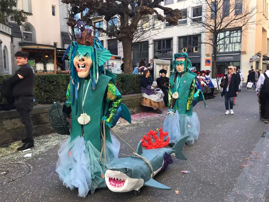 Die Unterwasserwelt taucht an der Fasnacht immer wieder auf.