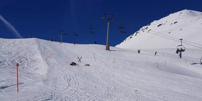 Kollision auf Piste