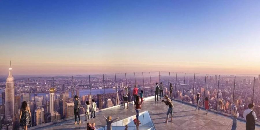 Ab 11. März dürfen Besucher auf die Aussichtsterrasse des Wolkenkratzers «30 Hudson Yards» in New York. Foto: Related-Oxford/dpa