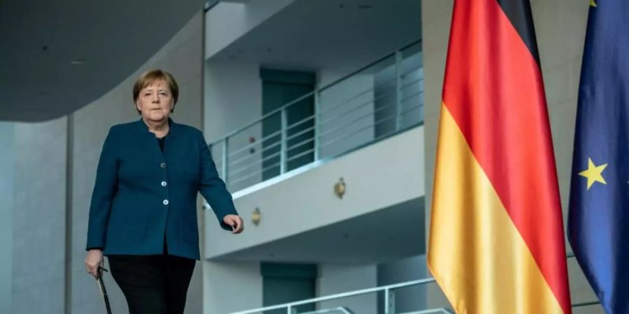 Bundeskanzlerin Angela Merkel muss in häusliche Quarantäne. Foto: Michael Kappeler/dpa-POOL/dpa