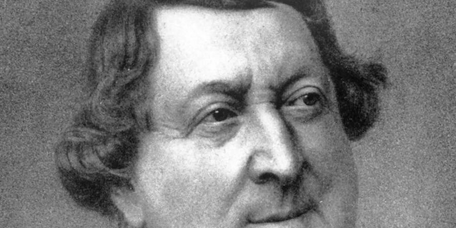 Der italienische Komponist Gioacchino Rossini wurde am 29.02.1792 in Pesaro geboren und starb am 13.11.1868 in Paris. Foto: dpa