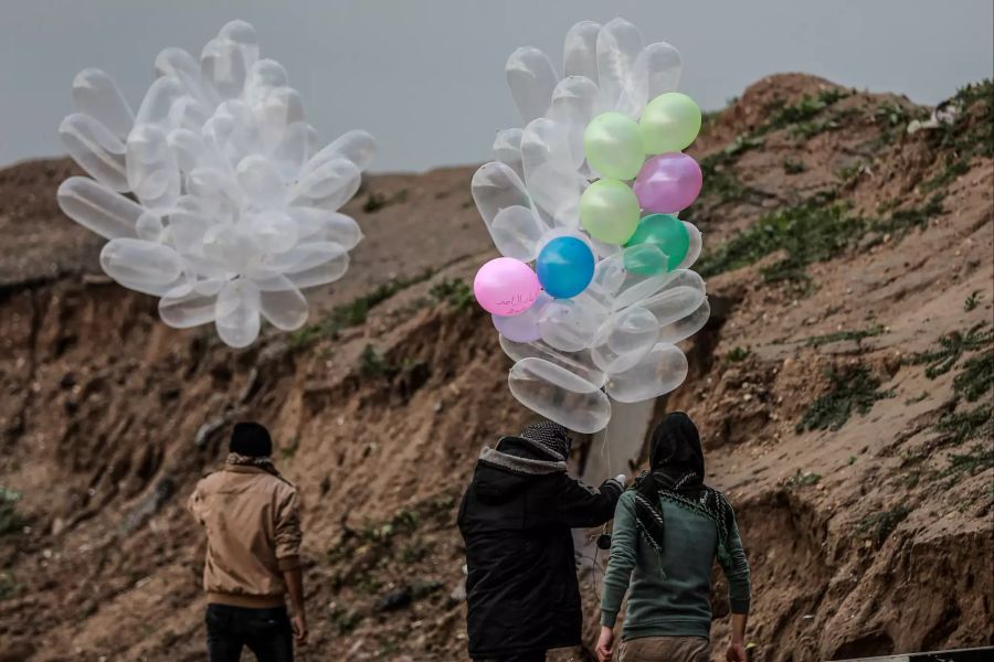 Brandballons in Gaza