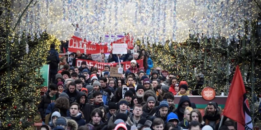 Protestzug in Moskau