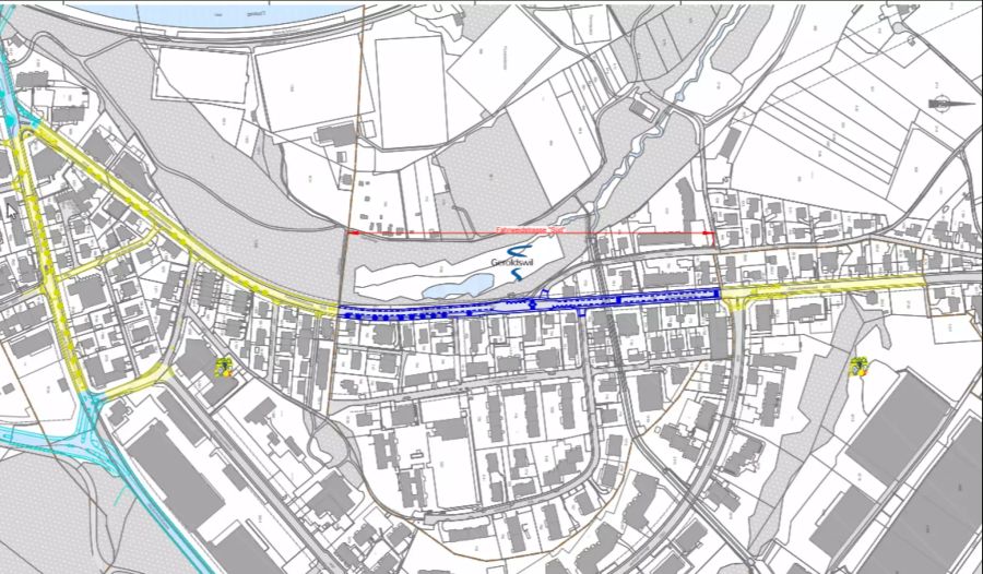 Plan Fahrweid Umgestaltung Geroldswil