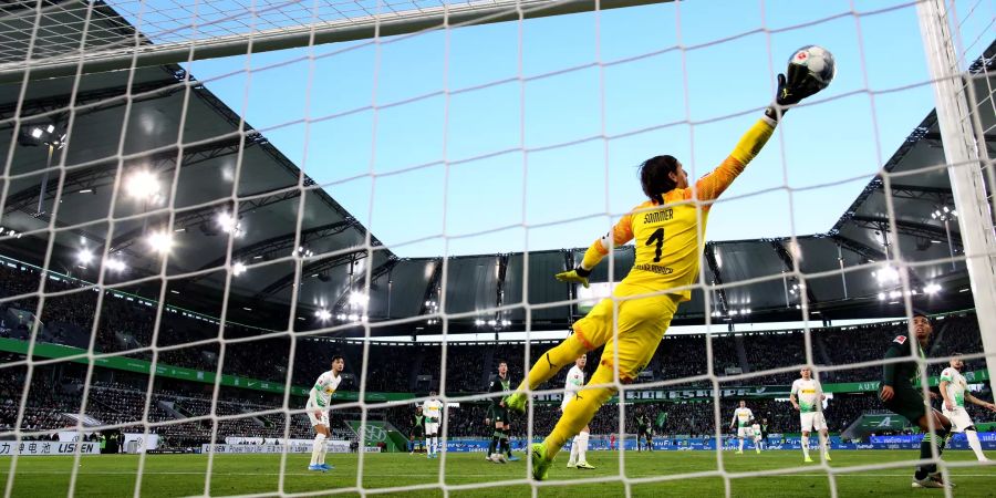 Yann Sommer im Spiel gegen den VfL Wolfsburg.