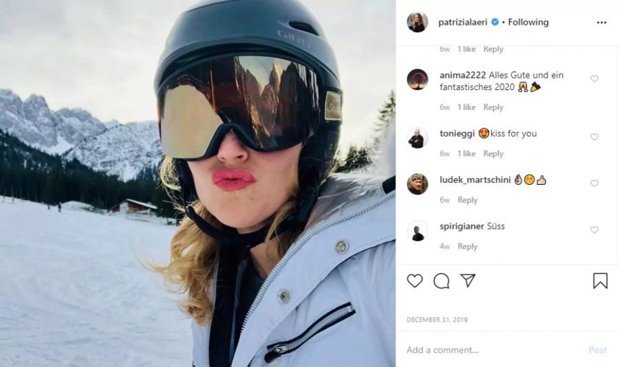 Im Winter verschlägt es SRF-Frau Patrizia Laeri immer wieder auf die Skipiste.