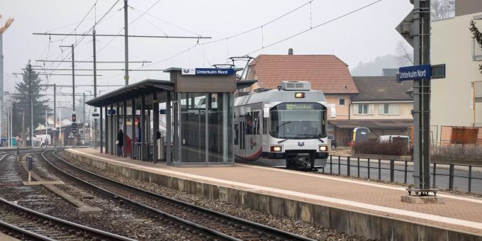 Der Bahnhof in Unterkulm. Der Bahnhof in Unterkulm.