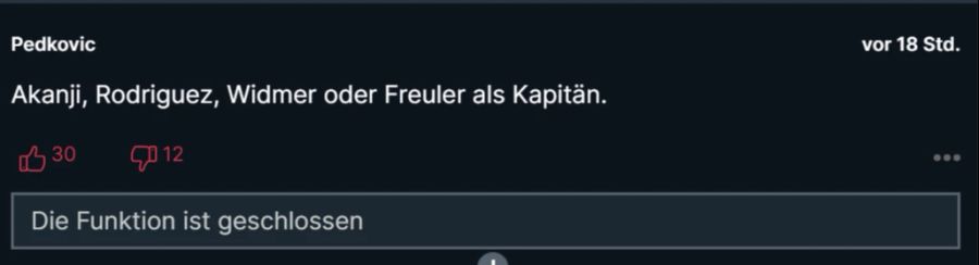 Einer schlägt bereits potenzielle Nachfolger für das Captain-Amt vor.