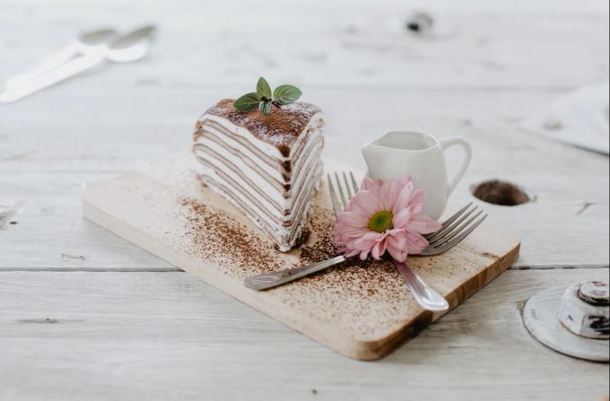 Brett Torte Chrysanthemum festlich Deko