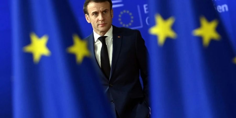 Präsident Macron beim EU-Gipfel