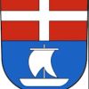 Wappen Ingenbohl rot blau weiss Boot Kreuz